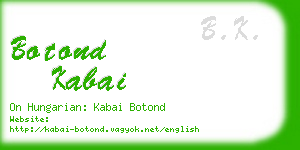 botond kabai business card